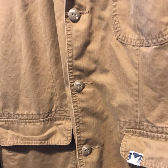 Converse One Star Jackets & Coats Single Breasted Button Up Color Tan Size XL - Picture 15 of 16